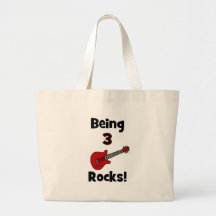 3 Felsen sein! Mit Gitarre Rockstar Rocker Leinentaschen