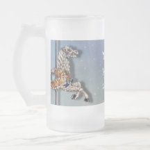 3 Karussell-Pferdemattierte Becher Teetasse