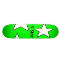 3 Stern-Entwürfe grünes Skatboard Individuelle Skateboards
