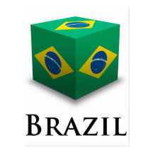 3D Brasilien Postkarte