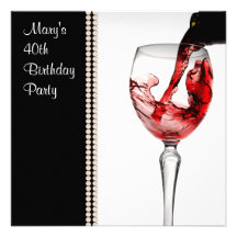 40. der Geburtstags-Party der Rotwein-Frau Ankündigung