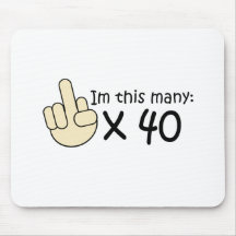 40. Geburtstag Mousepads
