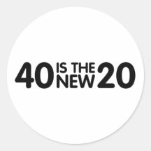 40. Geburtstag Runde Aufkleber