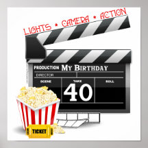 40. Geburtstags-Film-Geburtstags-Party Posterdruck