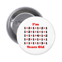 40 Jahre alt! Schwarz-Rot Buttons