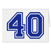 40 - vierzig grußkarte