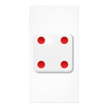 4 Dice Roll Customized Photo Card
