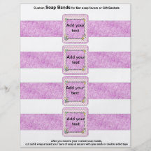 4 pro Blatt Bar-Seife versieht Baby-Duschen-Papier Individuelle Flyer