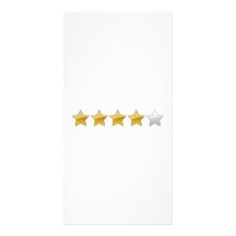 4 Stars Photo Greeting Card