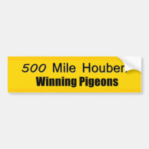 500 Meile Houben gewinnende Taube Auto Sticker
