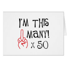 50. Geburtstag Mittelfinger-Gruß Grußkarte