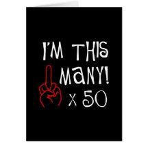 50. Geburtstag Mittelfinger-Gruß Karte