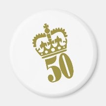 50. Geburtstag - Zahl - fünfzig Magnete