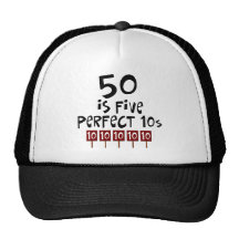 50. Geburtstagsgeschenke, 50 ist 5 perfekte 10s! Netzcap