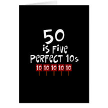 50. Geburtstagsgeschenke, 50 ist 5 perfekte 10s! Grußkarten