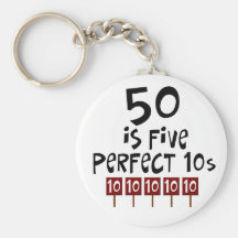 50. Geburtstagsgeschenke, 50 ist 5 perfekte 10s! Schlüsselbänder