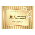 50. Hochzeitstag - Gold Individuelle Einladungskarte