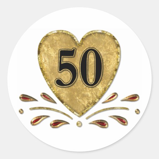 50. Jahrestag - Gold Sticker