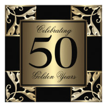 50. Jahrestag golden Personalisierte Ankündigungskarten