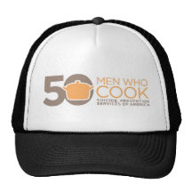 50 Männer, die Logo-Kleid kochen Mützen
