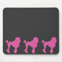 50er Vintager Rosa-Filz-Pudel Mousepad