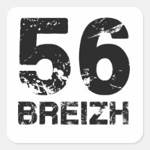 56 Breizh Quadrataufkleber