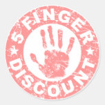 5 Finger-Rabatt-Logo Aufkleber