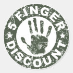 5 Finger-Rabatt-Logo - grüner Tee Aufkleber
