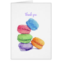 5 Macarons danken Ihnen Anmerkungs-Karte karten