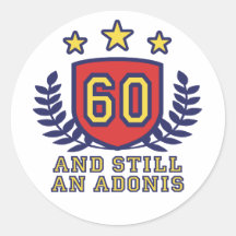 60. Geburtstag Runder Aufkleber
