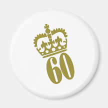 60. Geburtstag - Zahl - sechzig Magnete