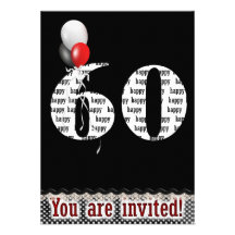 60. Geburtstags-Party laden ein Individuelle Einladung