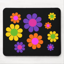 60er Blumen-Power Mousepads