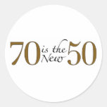 70 ist die neuen 50 runde aufkleber
