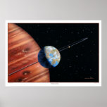 70 Virginis b und Mond-Druck Poster