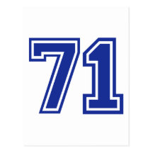71 - Zahl Postkarte