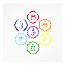 7 Chakras in einem Kreis Personalisierte Ankündigungskarte
