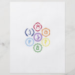 7 Chakras in einem Kreis Flyer Druck