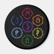 7 Chakras in einem Kreis Magnete