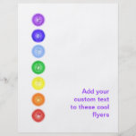 7 Chakras in einer Linie Flyer