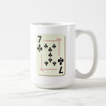 7 of Clubs Playing Card Mug