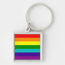 7 Streifen-Regenbogen-Gay Pride-Flagge Keychain Schlüsselanhänger