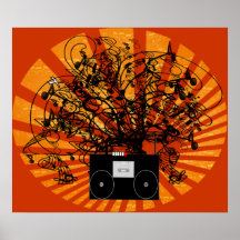 80er BoomBox Posterdruck