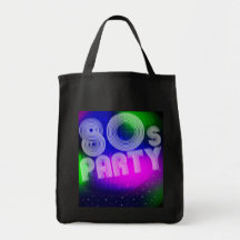 80er Party Leinentasche
