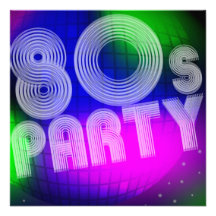 80er Party Personalisierte Ankündigung