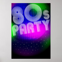 80er Party Plakate