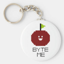 8-Bitbyte ich niedliche Apple-Pixel-Kunst Schlüsselbänder
