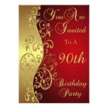 90. Geburtstags-Party-personalisierte Einladung