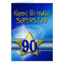 90. Geburtstagskarte für Superstar