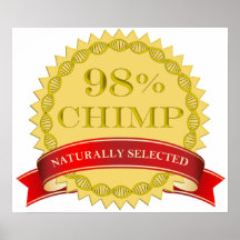 98% Schimpanse - natürlich ausgewählt Posterdrucke